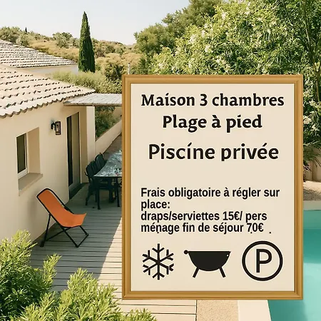فيلة Maison Familiale Avec Piscine Privee, A Pied, Frais Obligatoires A Regler A L'arrivee, Linge 15e Par Pers & Menage 70e Par Sejour Profil Mandatory Fees In Cash To Be Paid On Arrival Linen 15e Per Person 70e Housekeeping Per سانت ماكسيم